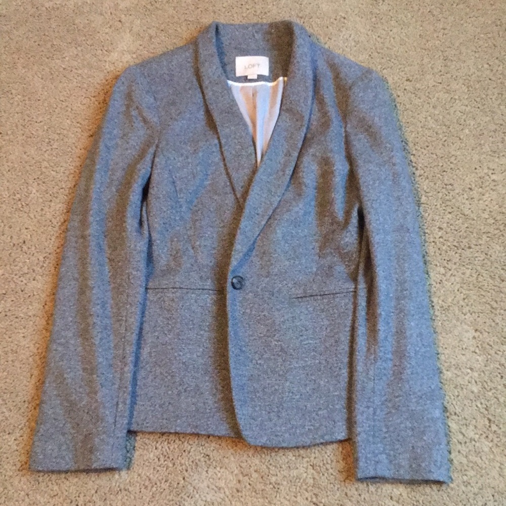Ann Taylor LOFT gray/heather blazer
